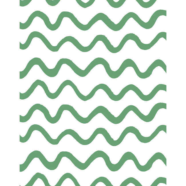 Tea Collection Aegean Waves Traditional Wallpaper, Green