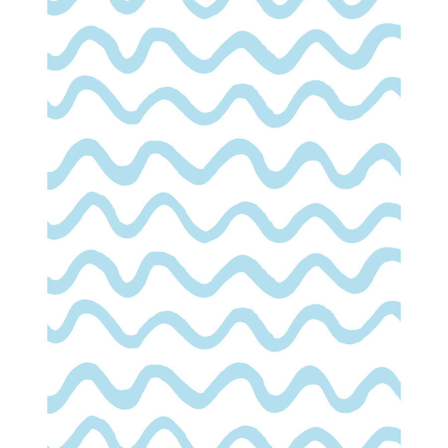 Tea Collection Aegean Waves Removable Wallpaper, Baby Blue - Wallpaper - 1