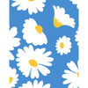 Pop Daisy Removable Wallpaper, Cerulean - Wallpaper - 1 - thumbnail