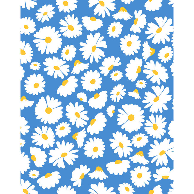 Pop Daisy Traditional Wallpaper, Cerulean