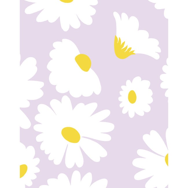 Pop Daisy Traditional Wallpaper, Lavender - Wallpaper - 3