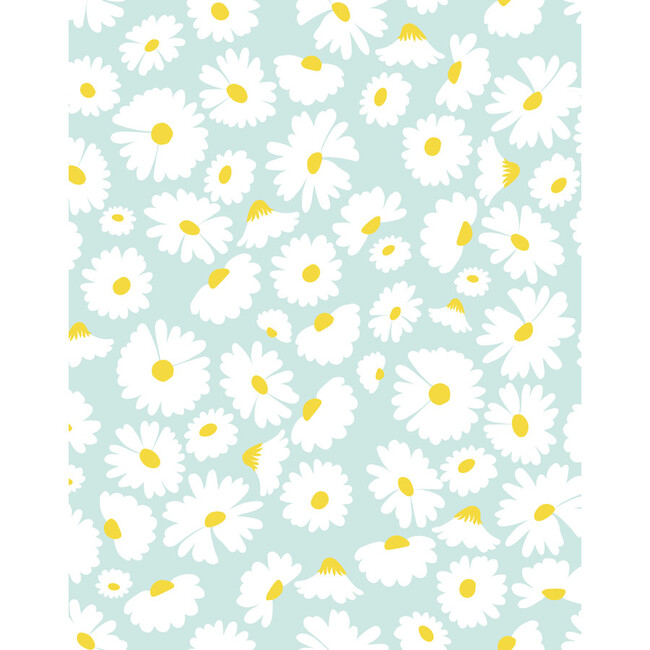 Pop Daisy Traditional Wallpaper, Seafoam
