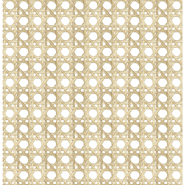 Large Caning Removable Wallpaper, Sesame