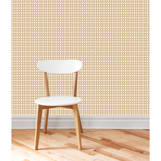 Large Caning Traditional Wallpaper, Wicker - WallShoppe Mirrors & Wall