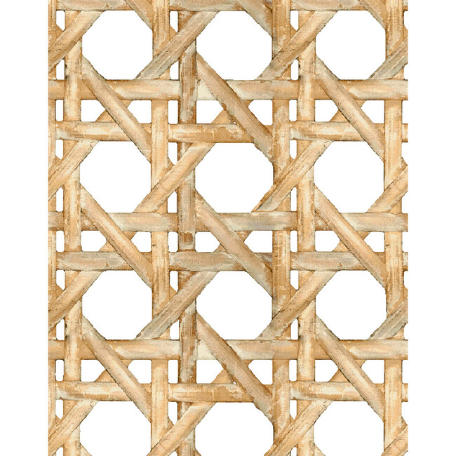 Large Caning Removable Wallpaper, Wicker - Wallpaper - 3