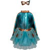 Super-Duper Tutu, Cape and Mask, Turquoise/Copper - Costumes - 2