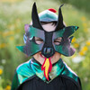 Ultimate Dragon Knight Cape & Mask, Blue Metallic Size 5-6 - Costumes - 2