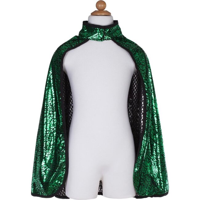 Reversible Dragon/Knight Cape, Green/Silver - Costumes - 4