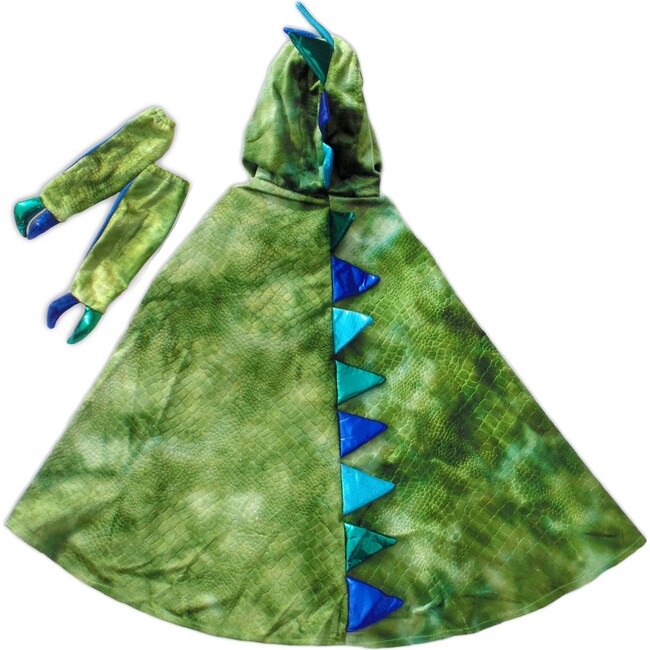 Dragon Cape with Claws, Green/Blue Size 5-6
