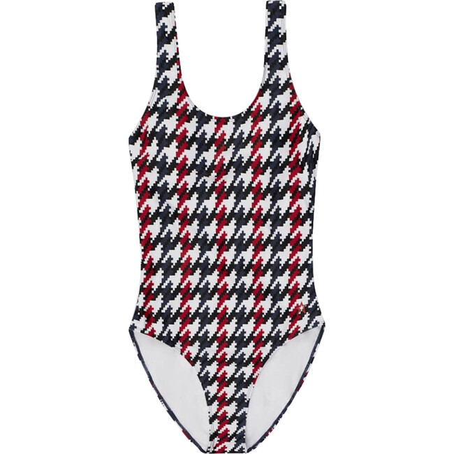 Women's Chevron One Piece, Houndstooth