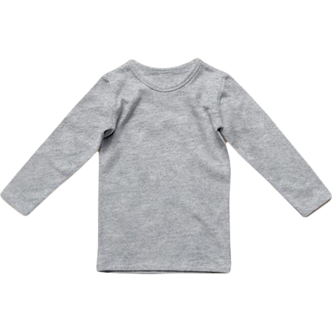 The Everyday Baby Top, Gray Melange - Shirts - 1