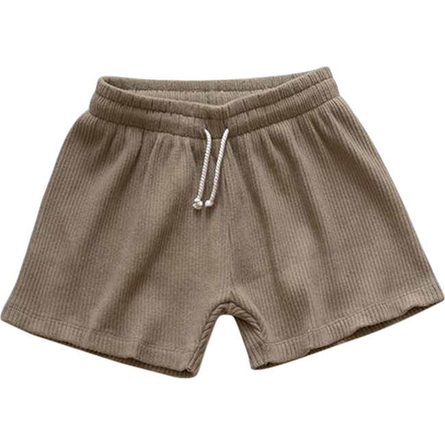 The Baby Ribbed Short, Mushroom - Shorts - 1