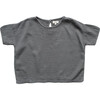 The Baby Muslin Top, Lead Gray - Shirts - 1 - thumbnail