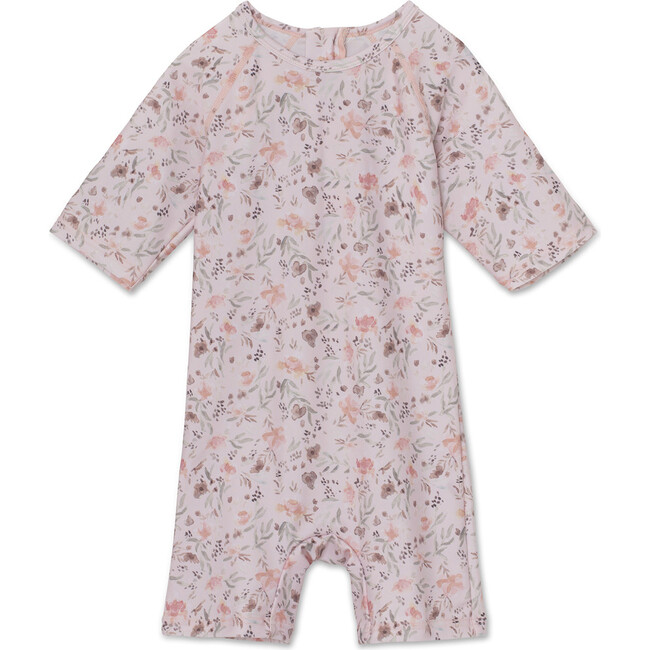 Goldie Short Sleeve One Piece Swimsuit, Mauve Morn Rose