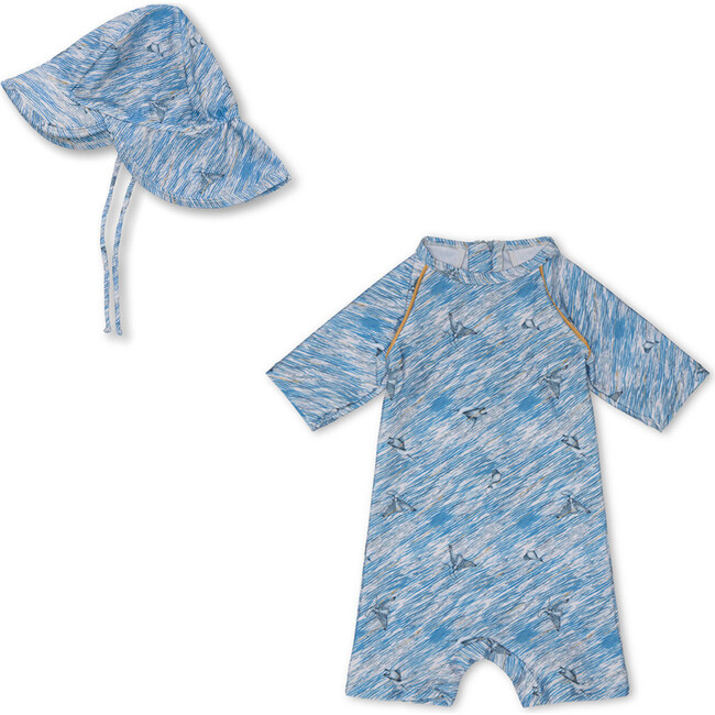 Goldie One Piece Swimsuit, Slate Blue - One Pieces - 4