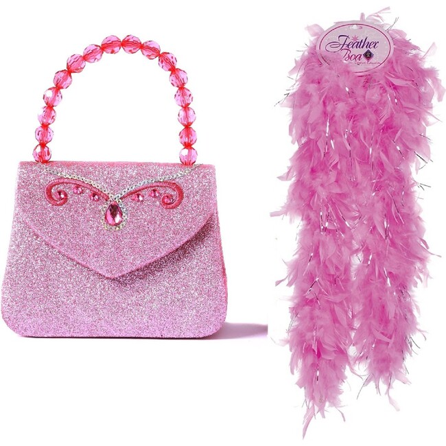 Glitter Princess Handbag and Boa Bundle - Costume Accessories - 1