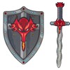 Red Dragon EVA Sword & Shield Bundle - Costume Accessories - 1 - thumbnail