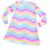 Tidal Wave Long Sleeve Lounge Dress, Rainbow - Dresses - 1 - thumbnail
