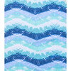Tidal Wave Long Sleeve Lounge Dress, Blue - Dresses - 2 - thumbnail