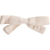 Small Bow Clip, Cream Linen - Hair Accessories - 1 - thumbnail