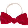 Red Silk Velvet Bow Headband - Hair Accessories - 1 - thumbnail