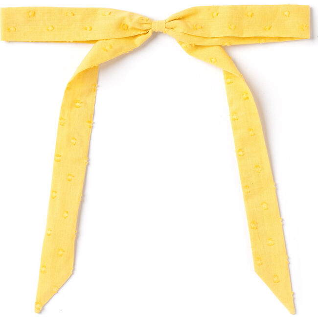 Ribbon Bow, Mustard Swiss Dot