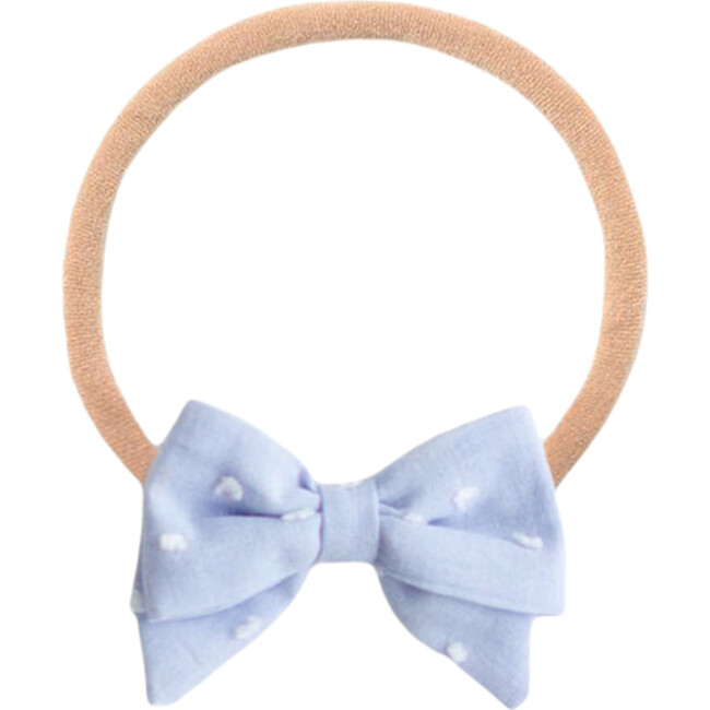 Powder Blue Dot Baby Headband