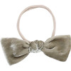 Oatmeal Silk Velvet Bow Headband - Hair Accessories - 1 - thumbnail