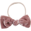 Mauve Silk Velvet Bow Headband - Hair Accessories - 1 - thumbnail