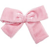 Light Pink Silk Velvet Bow Clip - Hair Accessories - 1 - thumbnail