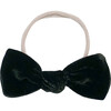 Dark Green Silk Velvet Bow Headband - Hair Accessories - 1 - thumbnail