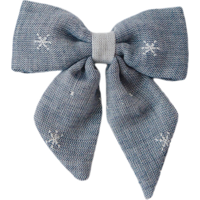 Big Sailor Bow, Chambray Stars - Hair Accessories - 1