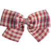Big Bow, Red Chex - Hair Accessories - 1 - thumbnail