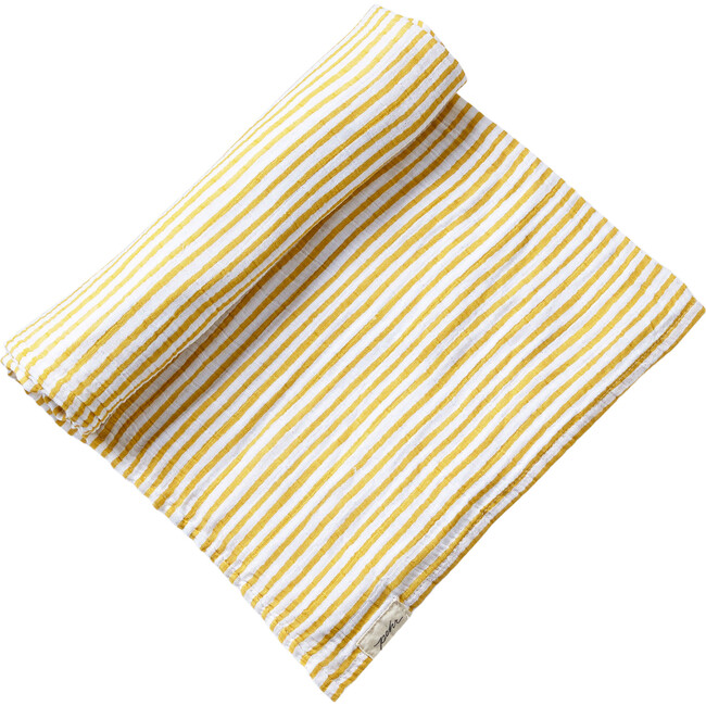 Stripes Away Organic Swaddle, Soft Marigold