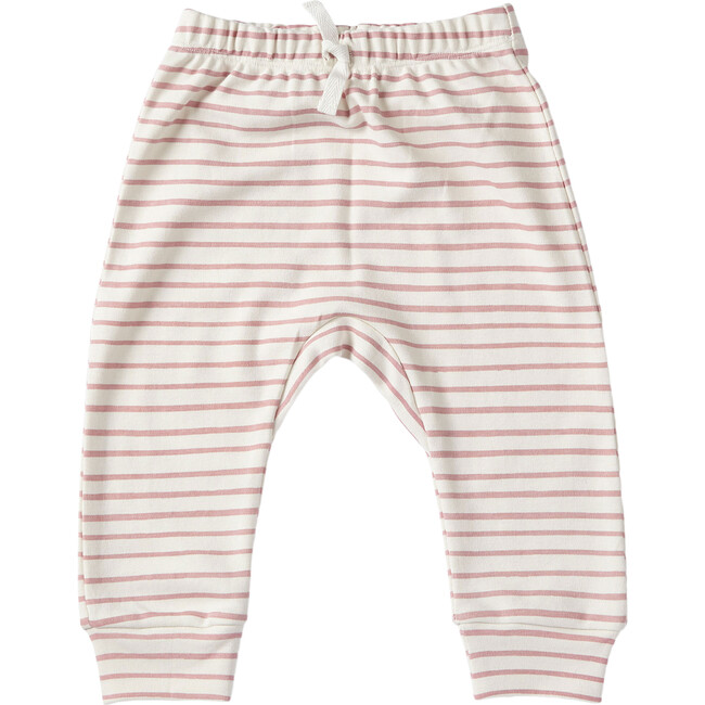 Organic Stripes Away Harem Pant, Pink