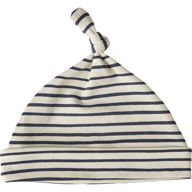 Organic Stripes Away Knot Hat, Ink