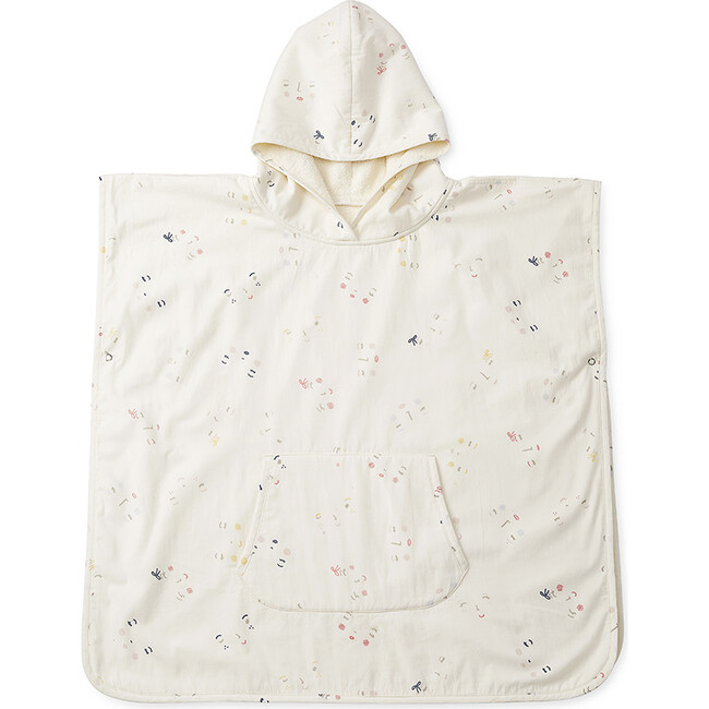 Peek-A-Boo Hooded Towel Poncho, Pink - Towels - 1