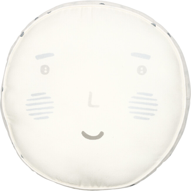 Decorative Face Pillow, Blue - Pillows - 1