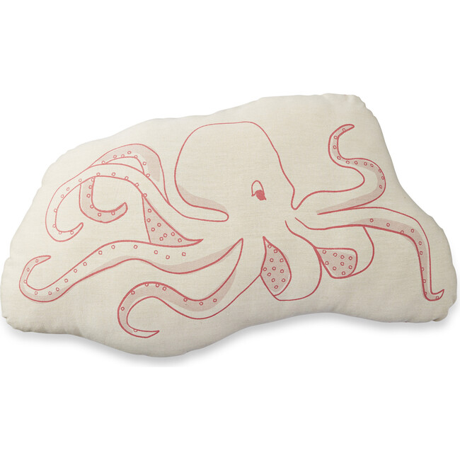 Life Aquatic Octopus Pillow, Coral - Pillows - 1