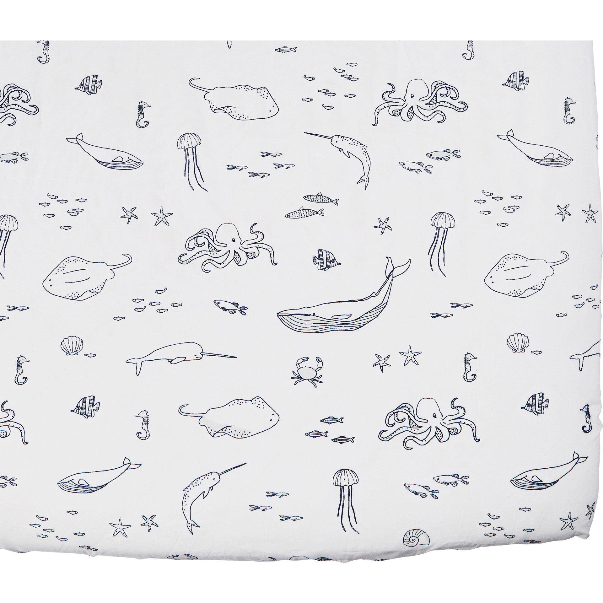 Life Aquatic Organic Crib Sheet, Marine - Sheets - 1