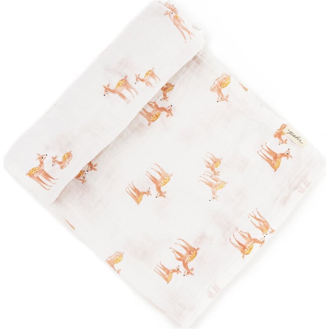 Follow Me Organic Cotton Swaddle, Deer - Pehr Swaddles & Sleep Bags ...