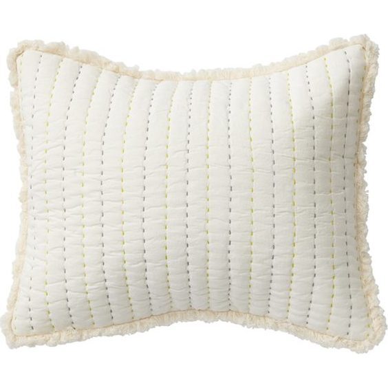 Rest My Head Quilted Pillow, Grey - Pillows - 1