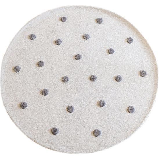 Grey Pom Pom Rug - Rugs - 2