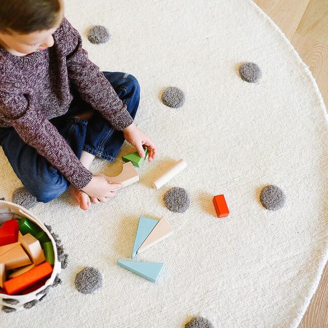 Grey Pom Pom Rug - Rugs - 4