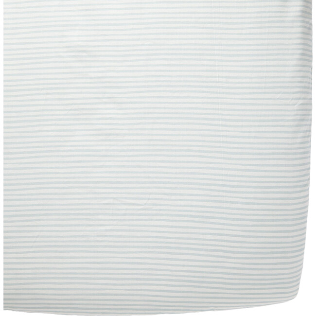 Stripes Away Organic Crib Sheet, Sea - Sheets - 1