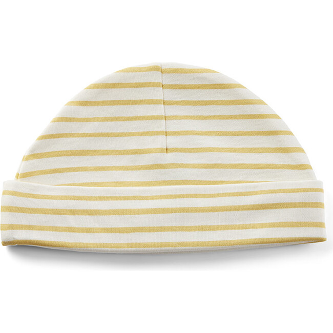 Stripes Away Organic Cotton Beanie Hat, Marigold