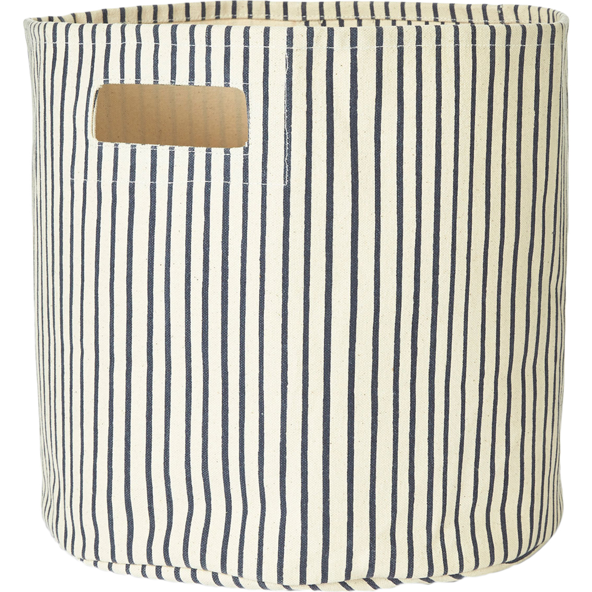 Stripes Away Storage Bin, Ink - Storage - 1