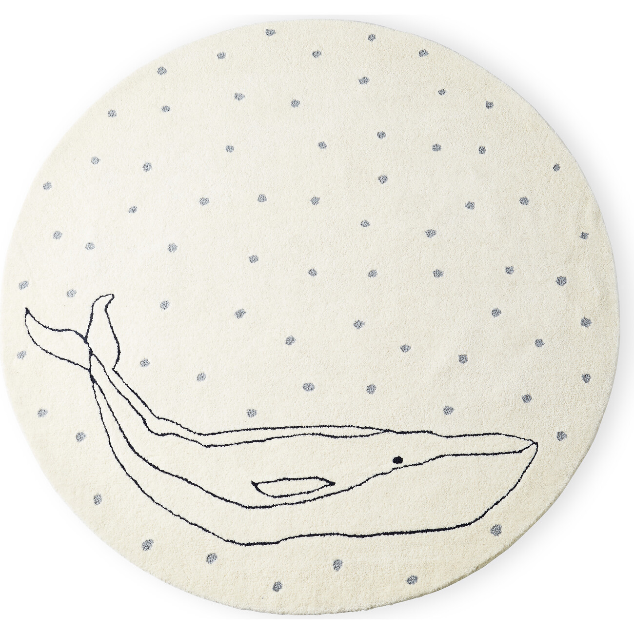 Life Aquatic Whale Rug, Ivory/Marine - Pehr Rugs | Maisonette