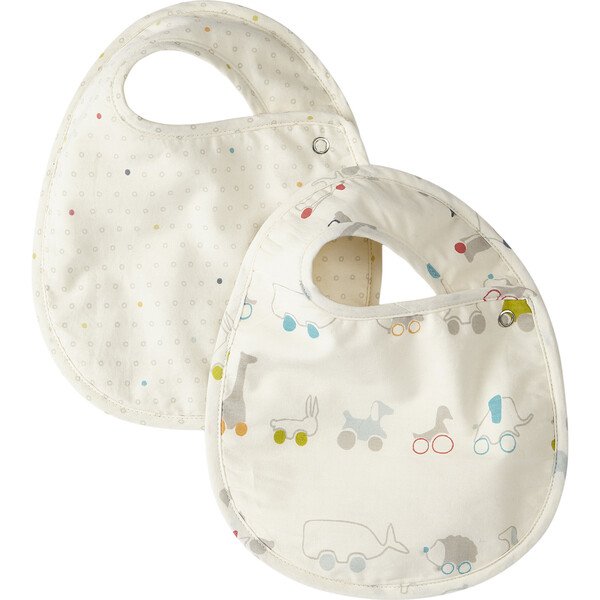 Set of 2 Pull Toys Bibs, Multi - Pehr Bibs | Maisonette