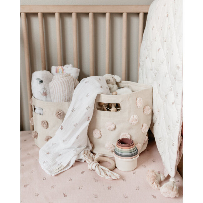 Hatchlings Fawn Crib Sheet, Pink - Crib Sheets - 2